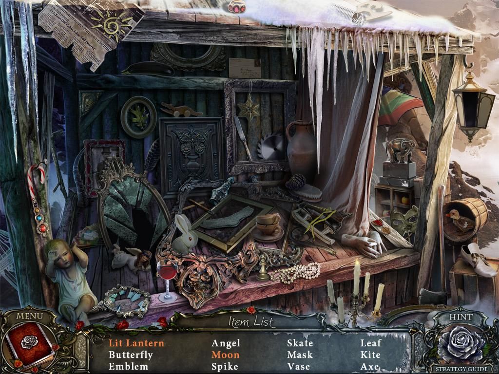 Living Legends: Ice Rose (Collector's Edition) (Windows) screenshot: Bonus Play – shed behind alchemist house objects