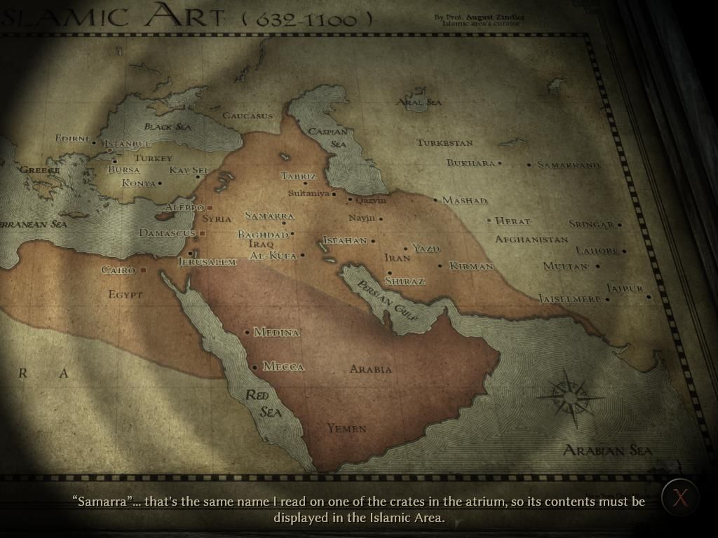 Face Noir (Windows) screenshot: Examining the map of Middle East