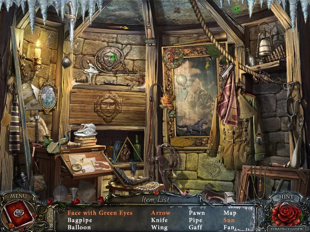 Living Legends: Ice Rose (Collector's Edition) (Windows) screenshot: Bonus Play – guard tower objects