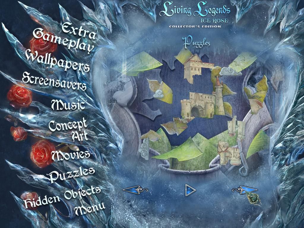 Living Legends: Ice Rose (Collector's Edition) (Windows) screenshot: Extras – puzzles