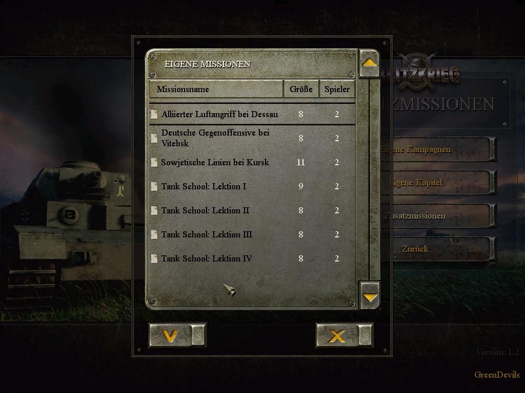 Blitzkrieg: Green Devils (Windows) screenshot: new Missions