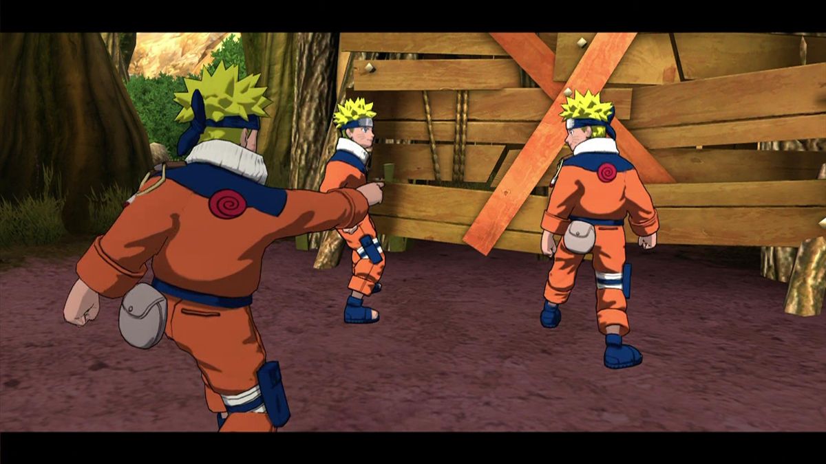 Naruto: Rise of a Ninja (Xbox 360) screenshot: Using a jutsu usually starts a special sequence