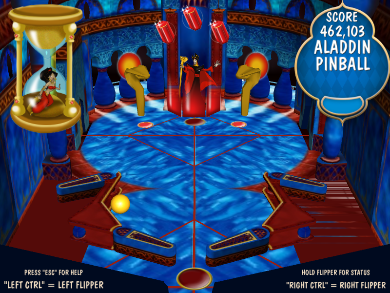 Aladdin Pinball (Windows) screenshot: Defeat Jafar.