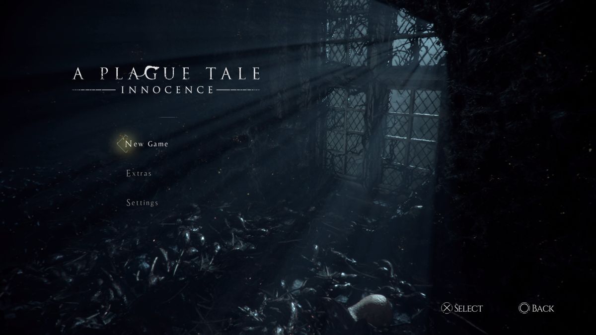 A Plague Tale: Innocence (PlayStation 4) screenshot: Main menu