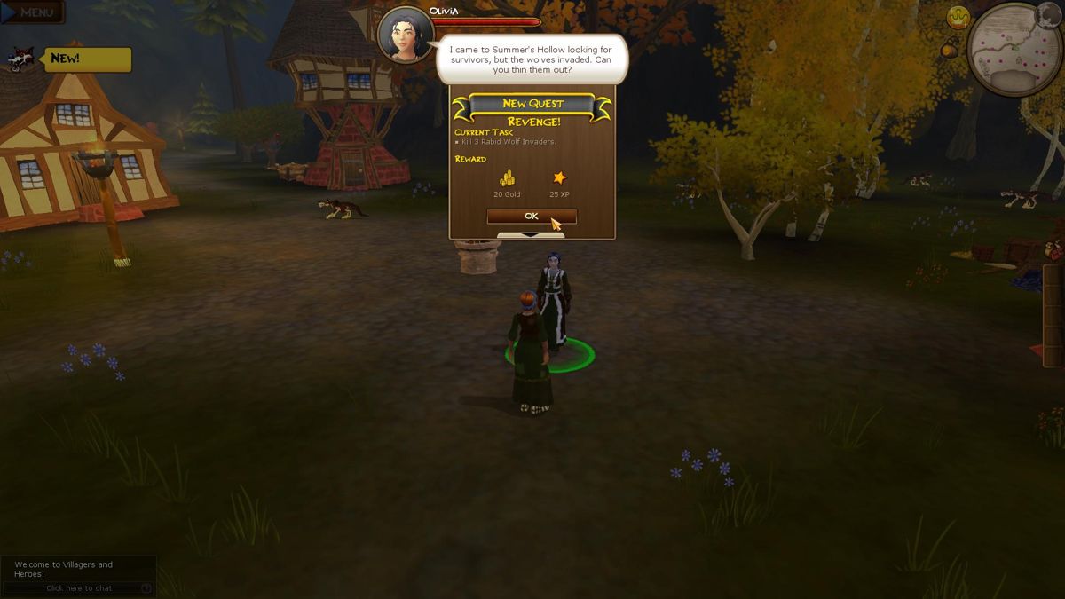 Villagers & Heroes of a Mystical Land (Windows) screenshot: Taking the very first quest