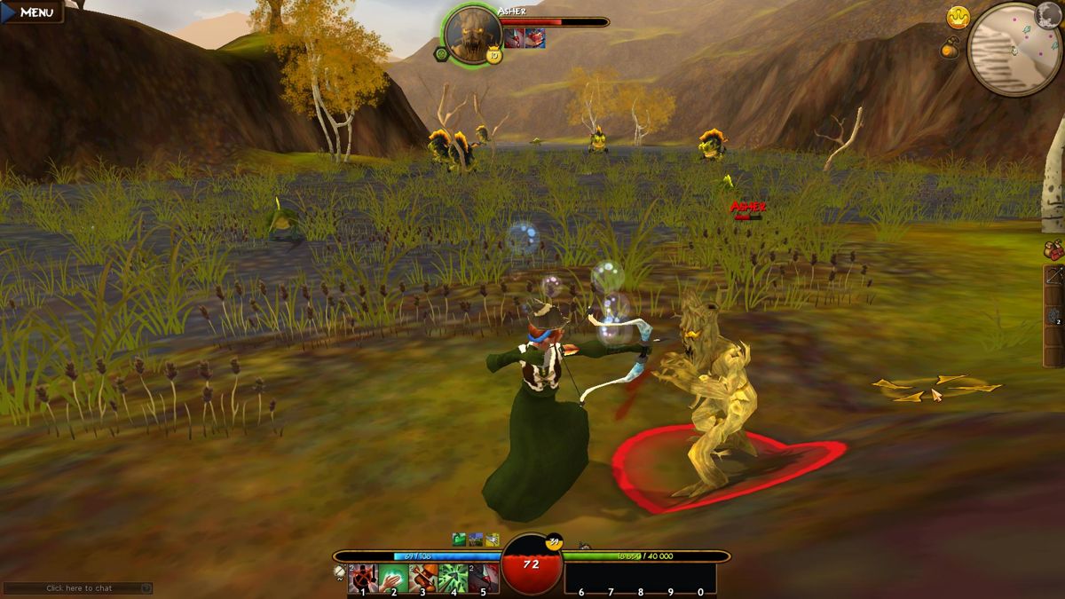 Villagers & Heroes of a Mystical Land (Windows) screenshot: Fighting in the swamp land