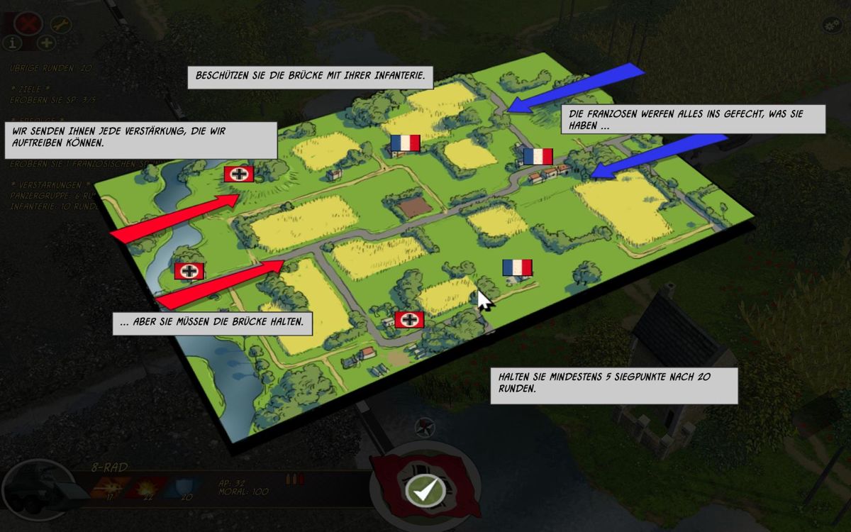 Battlefield Academy: Blitzkrieg France (Windows) screenshot: briefing