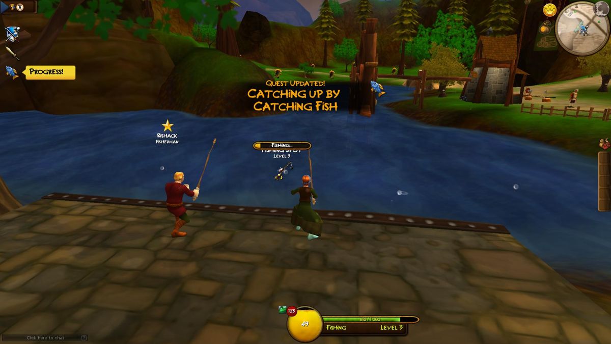 Villagers & Heroes of a Mystical Land (Windows) screenshot: Fishing