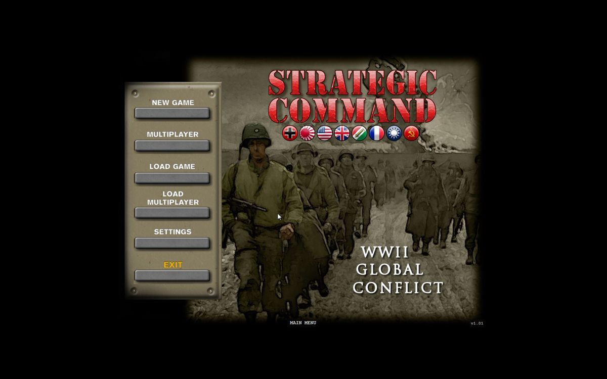 Strategic Command: WWII Global Conflict (Windows) screenshot: Main screen