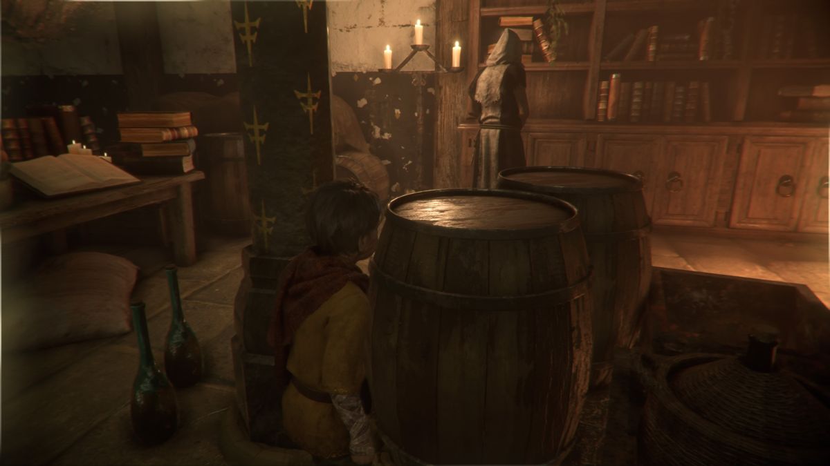 A Plague Tale: Innocence (PlayStation 4) screenshot: Hugo escaped his captors