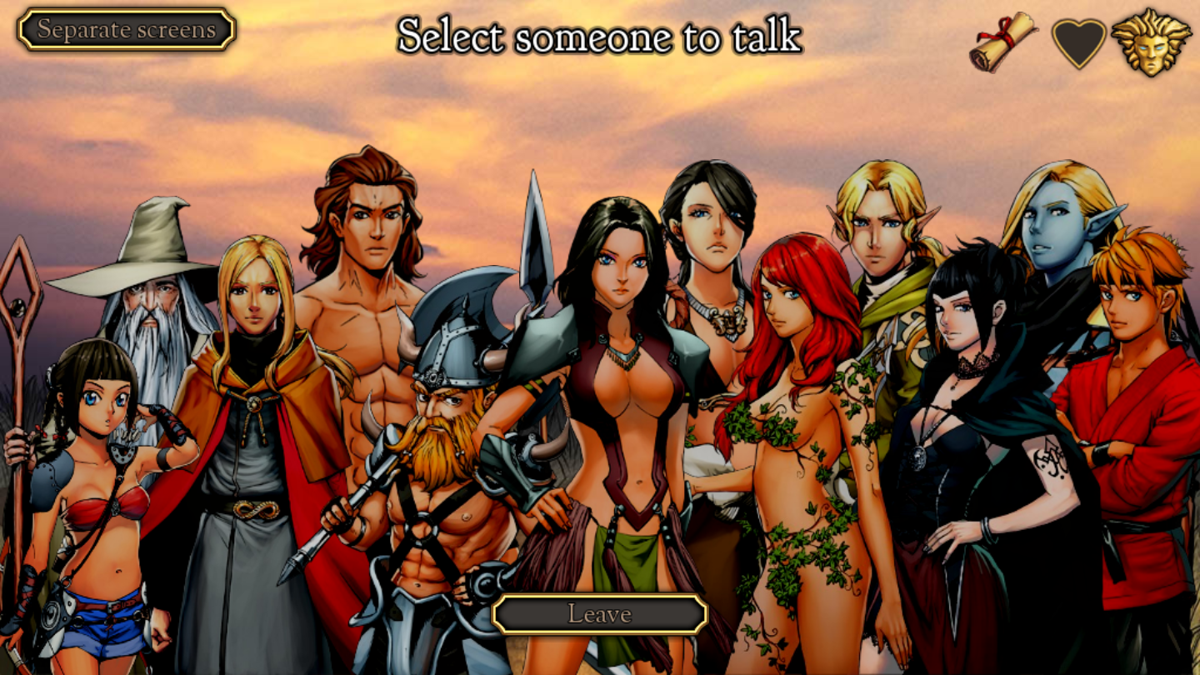 Loren: The Amazon Princess - The Castle of N'Mar (Windows) screenshot: Group photo of the gang.