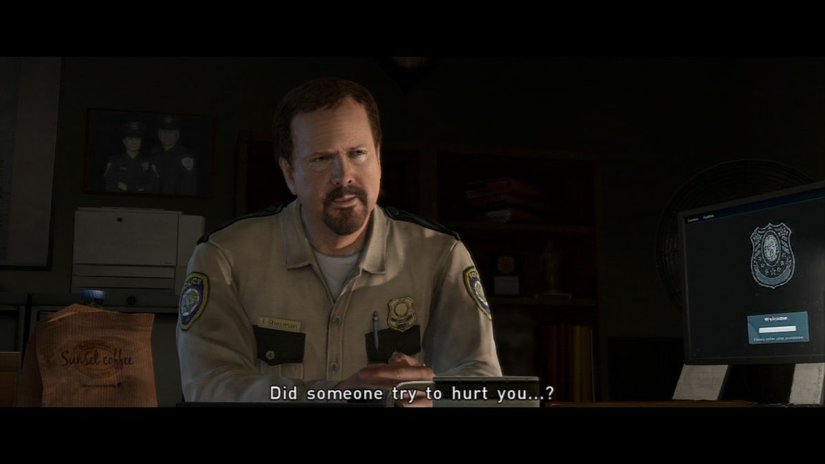 Beyond: Two Souls (PlayStation 3) screenshot: Local police trying to find out what happened to you.