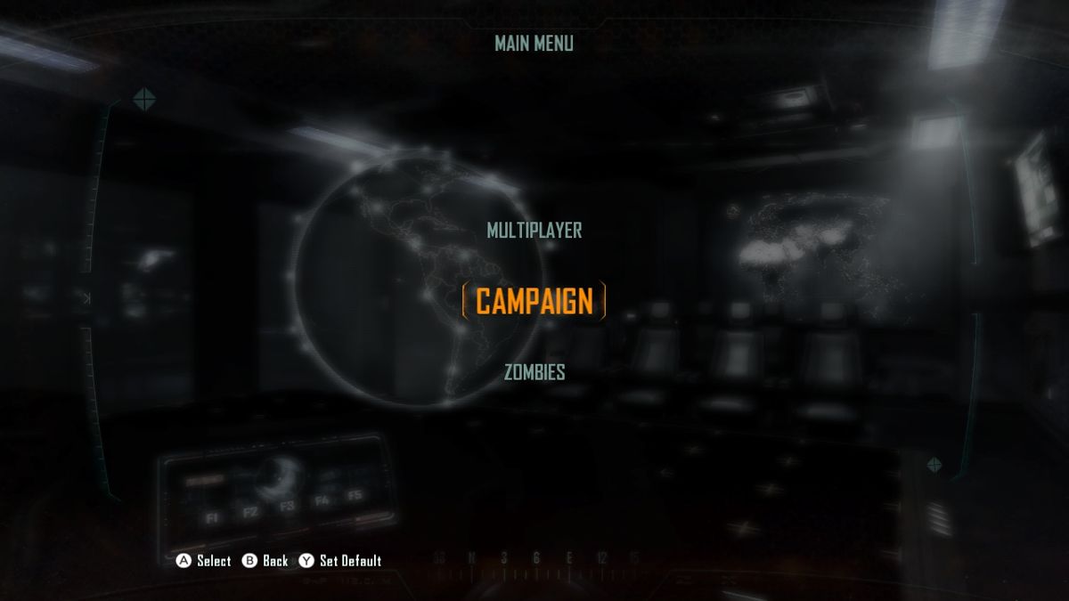 Call of Duty: Black Ops II (Wii U) screenshot: Main Menu