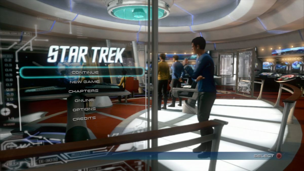 Star Trek (PlayStation 3) screenshot: Main menu.