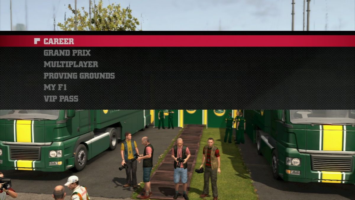 F1 2011 (PlayStation 3) screenshot: Main menu.