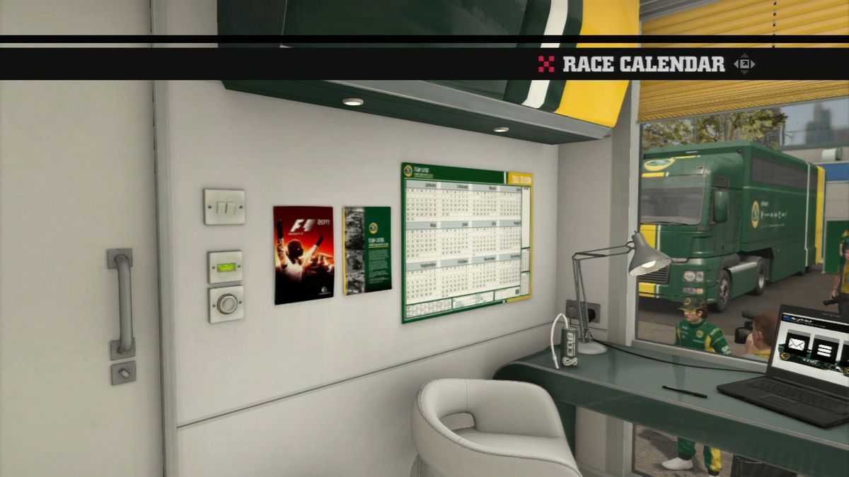 F1 2011 (PlayStation 3) screenshot: Checking the race calendar.