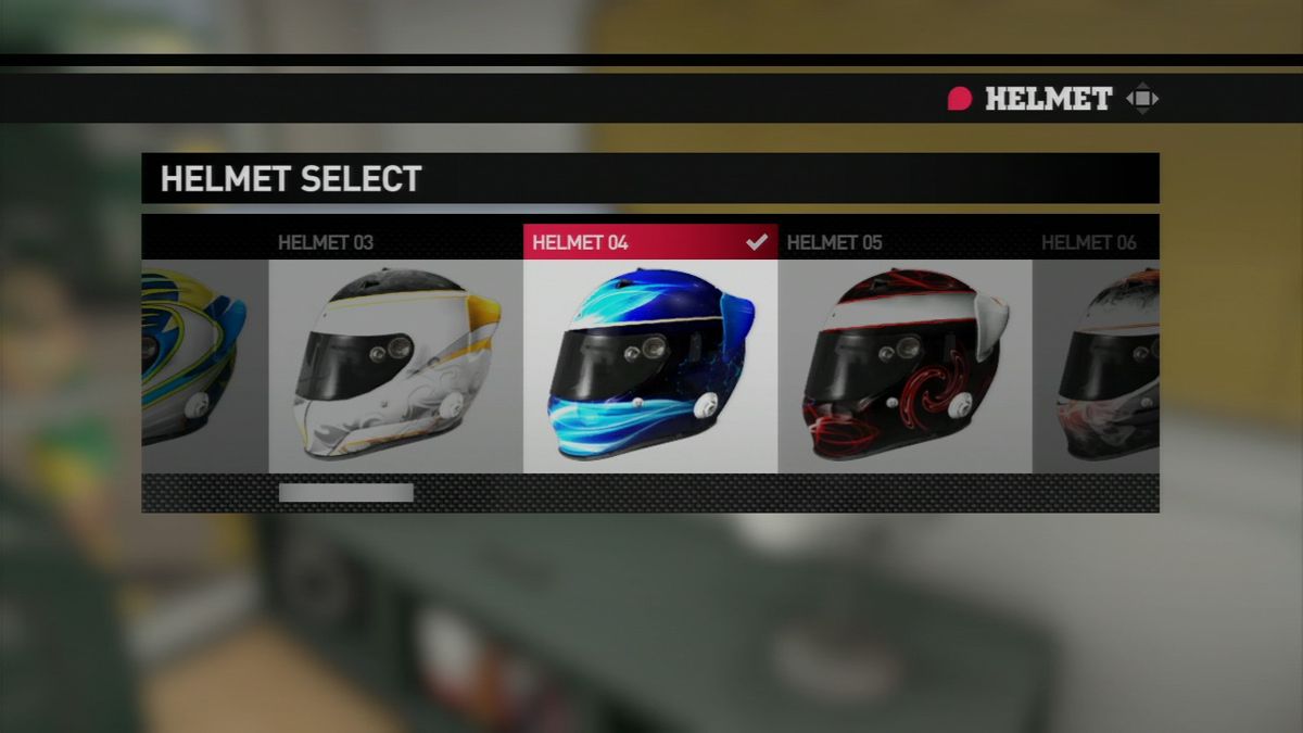 F1 2011 (PlayStation 3) screenshot: Choose your helmet.
