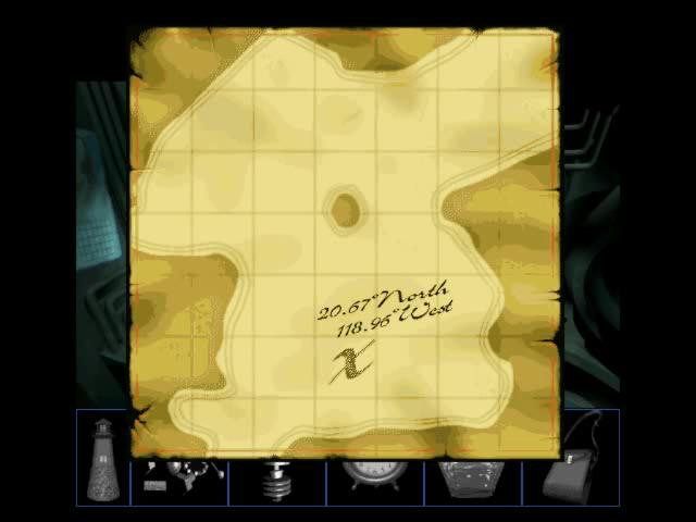 Lighthouse: The Dark Being (DOS) screenshot: Coordinates note