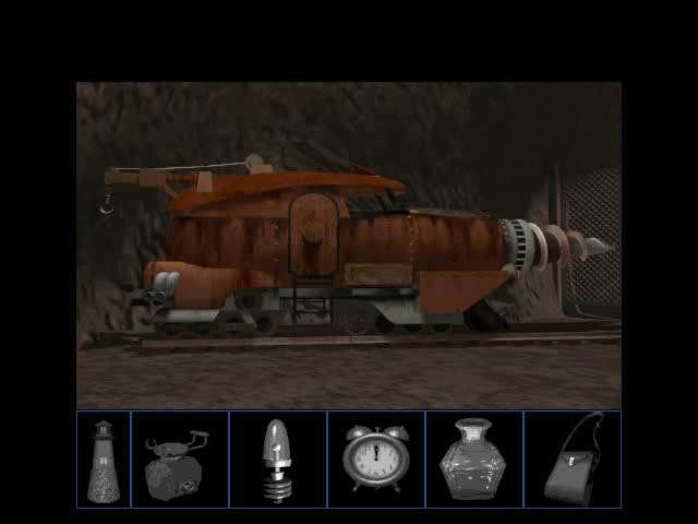 Lighthouse: The Dark Being (DOS) screenshot: Volcano driller