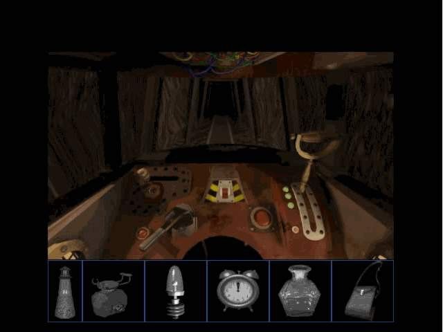Lighthouse: The Dark Being (DOS) screenshot: Driller trip