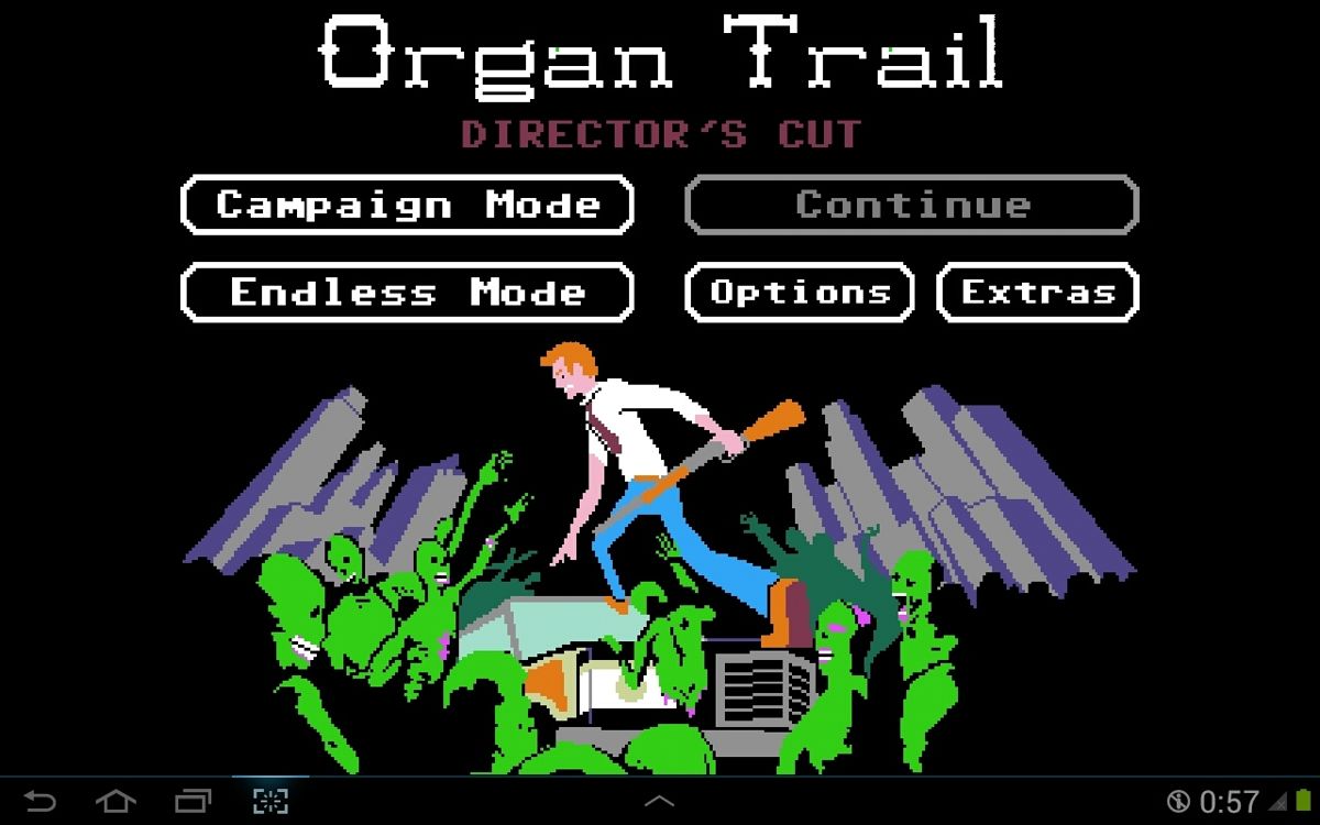 Organ Trail: Director's Cut (Android) screenshot: Title screen