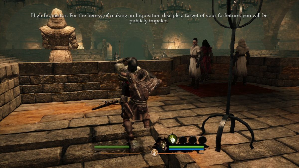 Of Orcs and Men (PlayStation 3) screenshot: Taking out the archers first, alas, getting spotted in the process.
