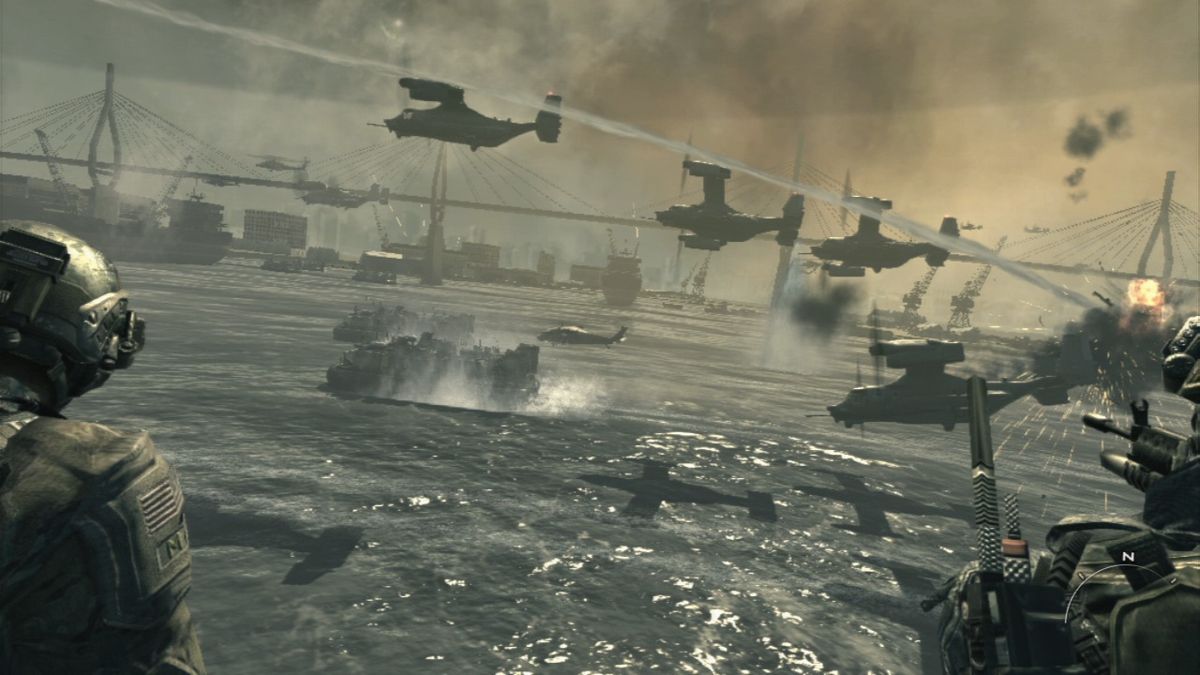 Call of Duty: MW3 (PlayStation 3) screenshot: Assault on the beach.