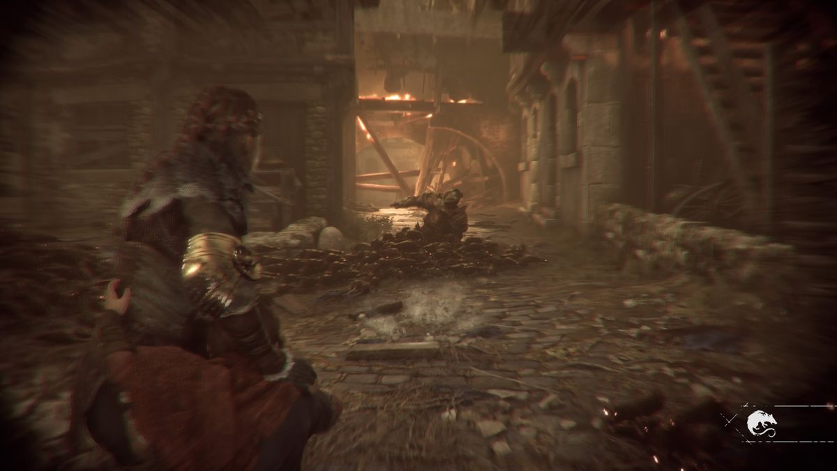 A Plague Tale: Innocence (PlayStation 4) screenshot: Rats are no longer attacking Hugo, and he can send them to attack the inquisition