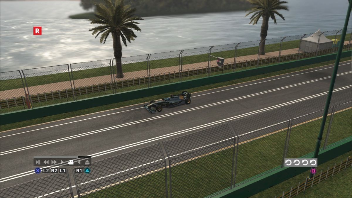 F1 2011 (PlayStation 3) screenshot: Replay camera.