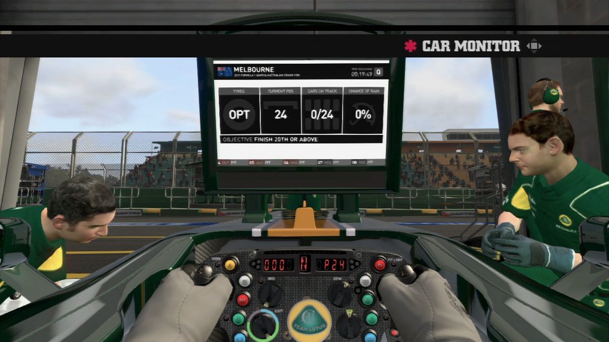 F1 2011 (PlayStation 3) screenshot: Ready to hit the track.