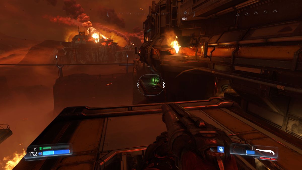 Doom (PlayStation 4) screenshot: Back on Mars