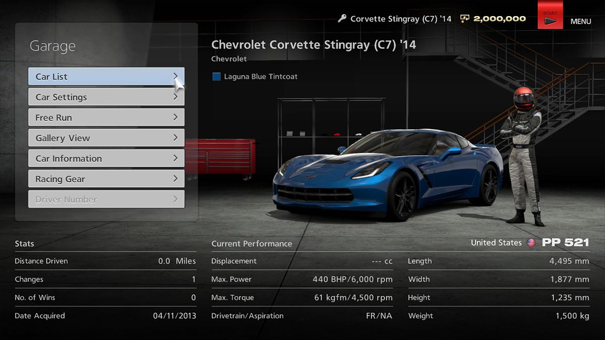Gran Turismo 6 (PlayStation 3) screenshot: Home