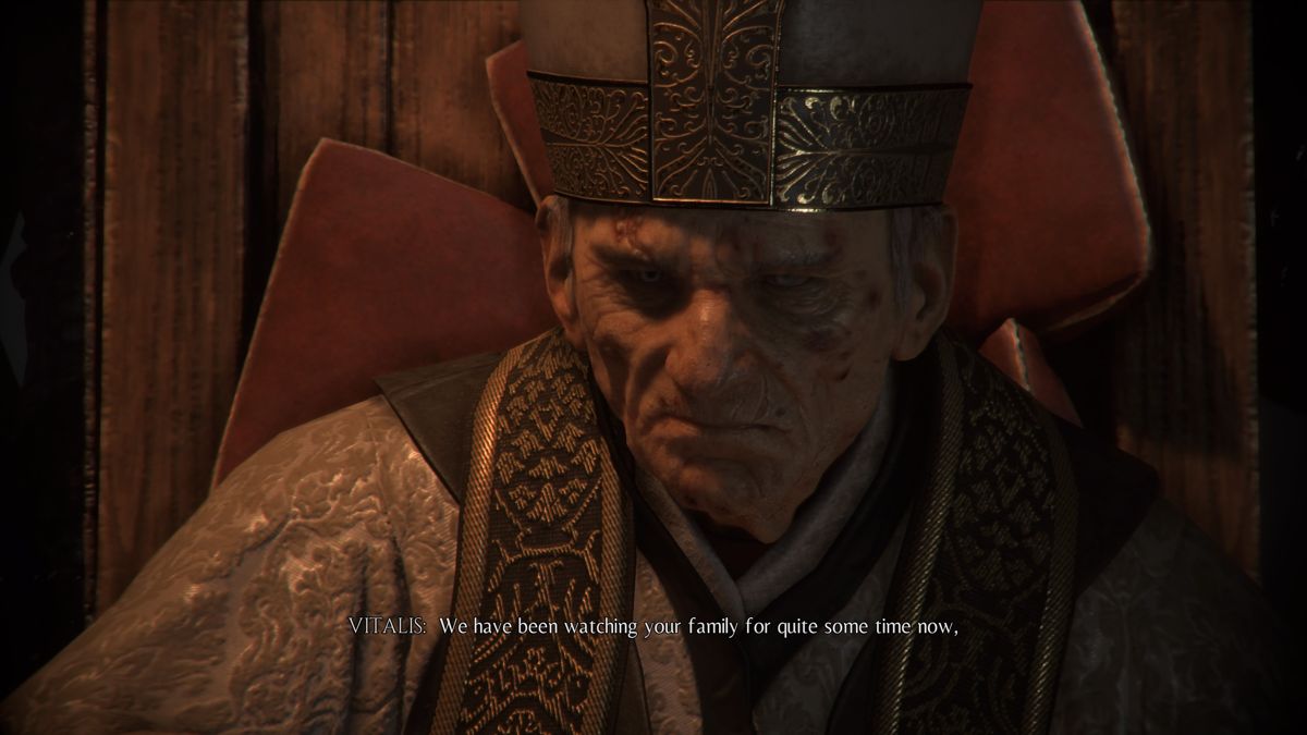 A Plague Tale: Innocence (PlayStation 4) screenshot: Meeting Vitalis