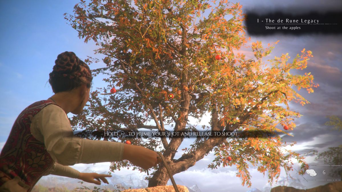 A Plague Tale: Innocence (PlayStation 4) screenshot: Target practice with Amicia's weapon of choice throughout the game is a slingshot