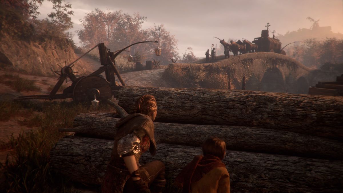 A Plague Tale: Innocence (PlayStation 4) screenshot: Guess crossing the bridge is out of the question