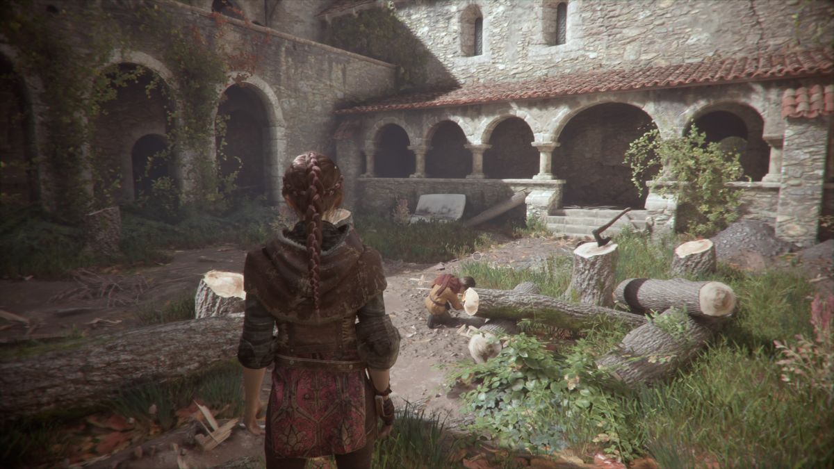 A Plague Tale: Innocence (PlayStation 4) screenshot: Passing through the monastery
