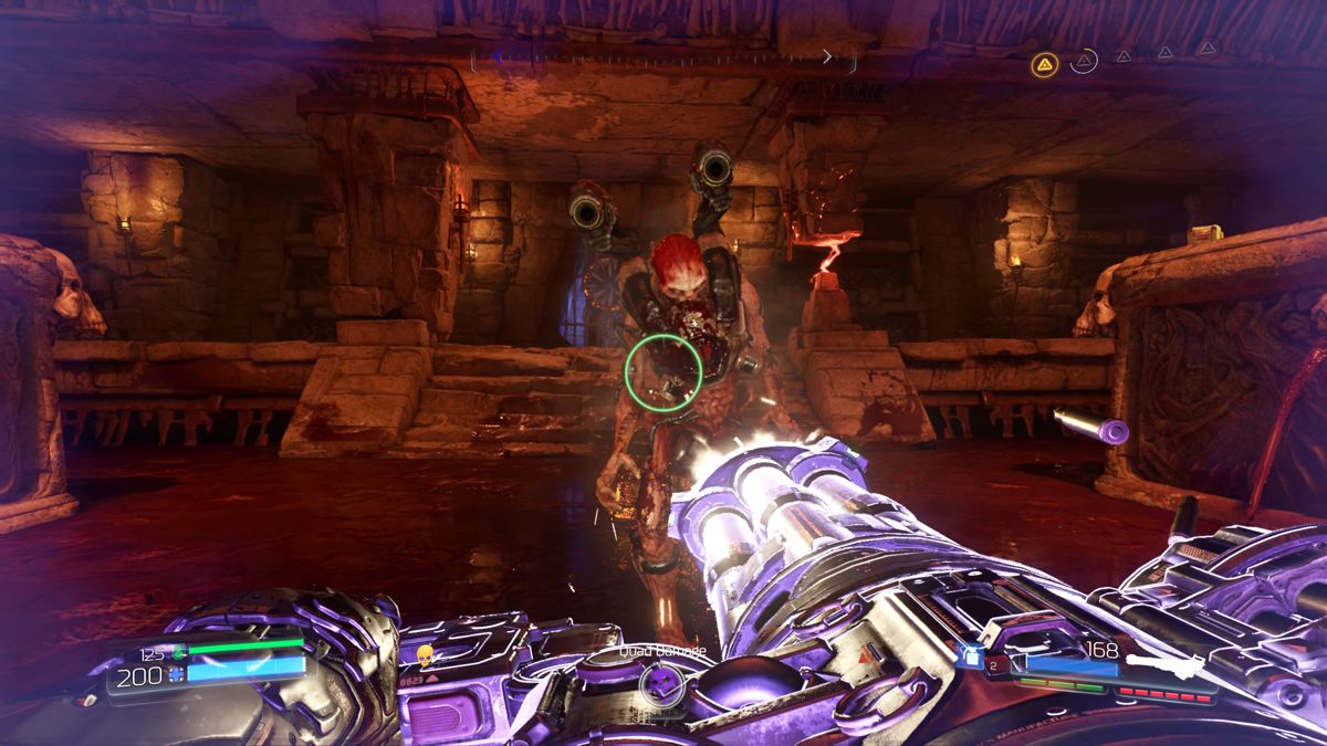 Doom (PlayStation 4) screenshot: Gatling gun's strength is in fired rounds per minute