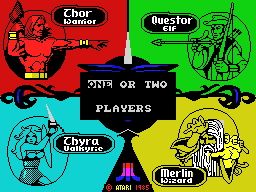 Gauntlet: The Deeper Dungeons (ZX Spectrum) screenshot: Main menu