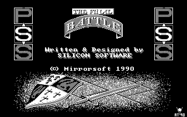 The Final Battle (DOS) screenshot: Title Screen (CGA Monochrome).
