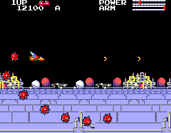 TransBot (SEGA Master System) screenshot: Some strange red things attacking