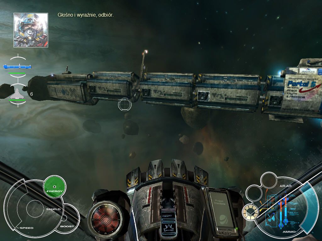 Space Interceptor (Windows) screenshot: Protect this ship
