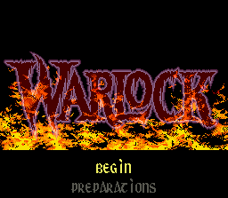 Warlock (SNES) screenshot: Title screen.