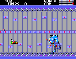 TransBot (SEGA Master System) screenshot: An end of level boss