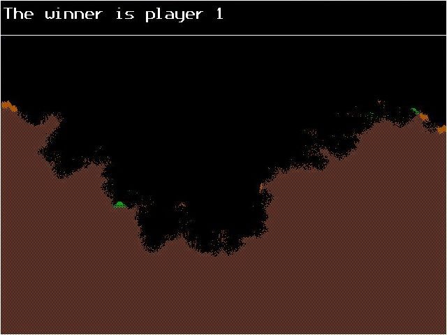 War-8}! (DOS) screenshot: When a game ends it is a bit anti-climactic