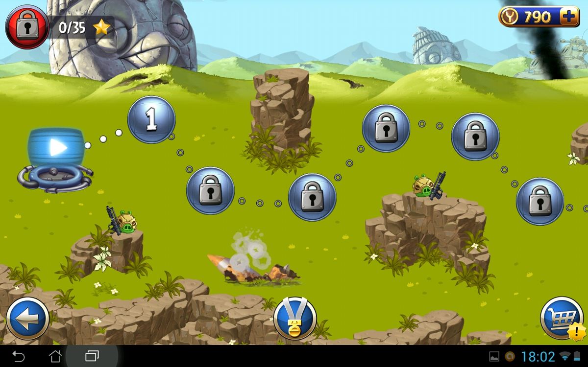 Angry Birds: Star Wars II (Android) screenshot: Level selection.