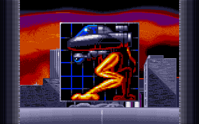 Taito's Super Space Invaders (Amiga) screenshot: One of the aliens you'll meet in the game