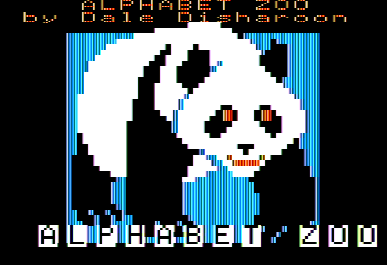Alphabet Zoo (Apple II) screenshot: Title Screen