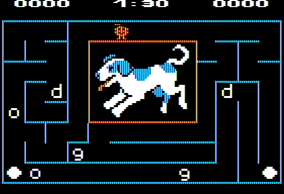 Alphabet Zoo (Apple II) screenshot: Spelling Zoo - Dog
