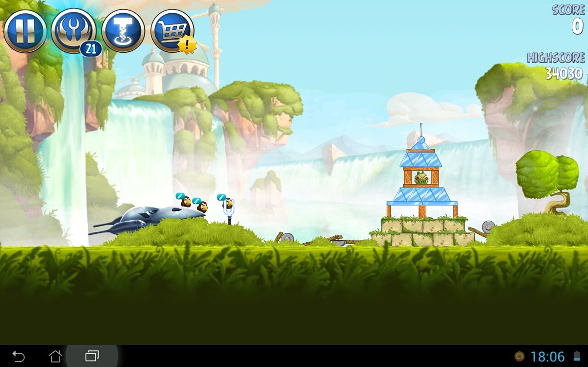Angry Birds: Star Wars II (Android) screenshot: Invasion of Naboo level.