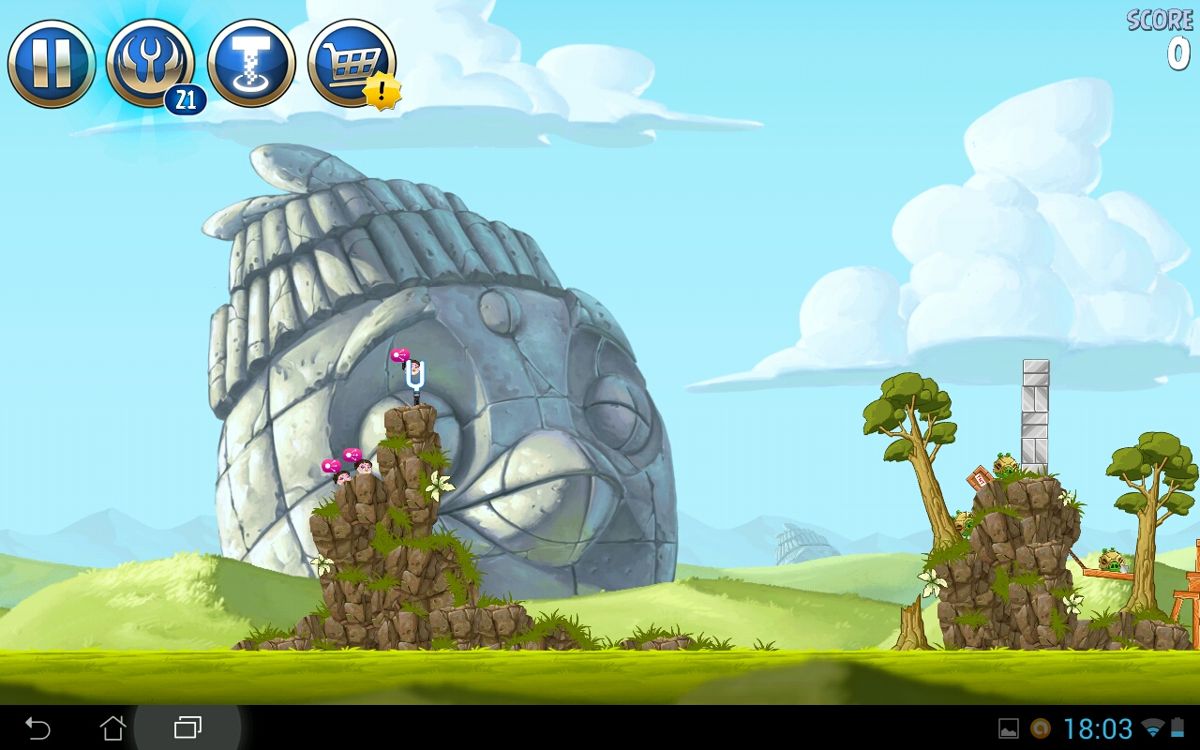 Angry Birds: Star Wars II (Android) screenshot: Battle of Naboo level.